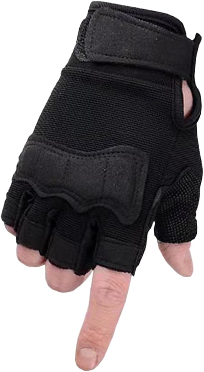 GREUS Kids Tactical Half Finger Riding Bike Gloves Anti-Slip Military Outdoor Training Cycling Camo Sports Gloves for Boys 8-10 - Image 2